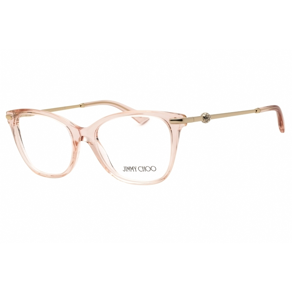 Jimmy Choo JC3007HB Eyeglasses Transparent Pink Acetate Rectangle